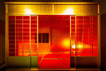 兼六園の博物館にあった金箔でできた部屋