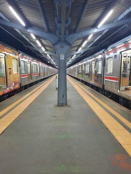 Beos Train station in the city, historical area of , Jakarta, Indonesia.