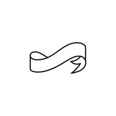 Ribbon line art lineal ribbons icon design template vector illustration