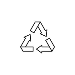 Recycle line art ecology icon design template vector illustration