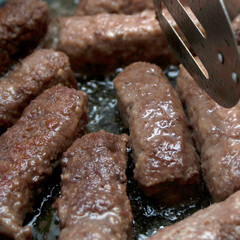 Chevapchichi in a pan