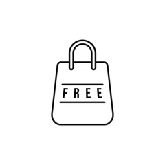 Free line art sales icon design template vector illustration