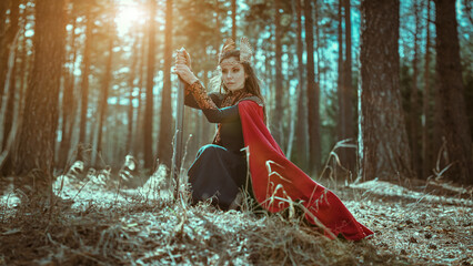 courageous warrior with sword