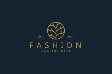 Premium Vector Abstract Branch Logo for Woman Symbol Business Company Like Fashion, Spa, Cosmetic, Beauty, Garden, Jewelry, Organic, Wedding, etc.