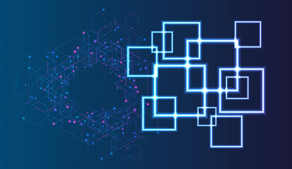 幾何学 抽象 青 緑 光 背景