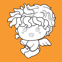 Cupid Love and Kids Theme Digital Stamp