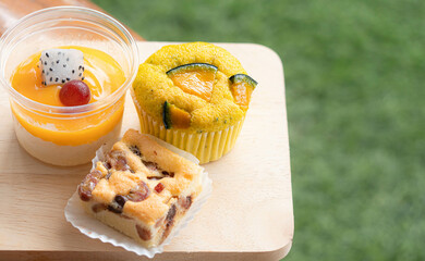 Bread and fragrant coffee in the morning of the new day