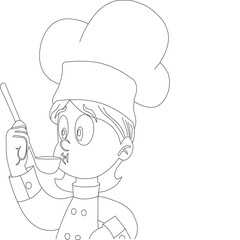 chef with a spoon