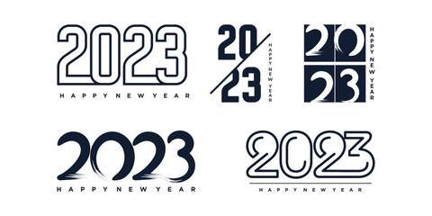 2023 logo design vector with creative unique style for banner or business