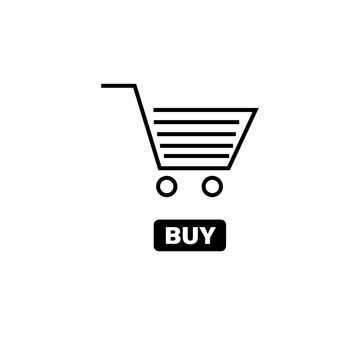 shopping cart buy now icon illustration on white