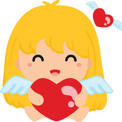 Cupid Love and Kids Theme Illustration Vector