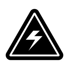 Lightning, electric power vector logo design element. Energy and thunder electricity symbol concept. Lightning bolt sign in the circle. Power fast speed logotype. Electrical voltage hazardous area.