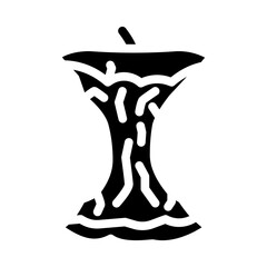 apple core glyph icon vector. apple core sign. isolated symbol illustration