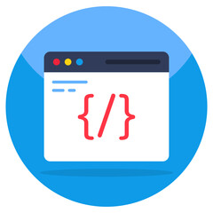 Modern design icon of web coding 