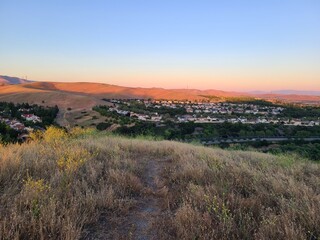 Sunset on the Dougherty Hills in San Ramon, California