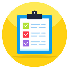 A unique design icon of checklist