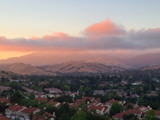 Last light on Mt Diablo in the Dougherty Hills, San Ramon, California