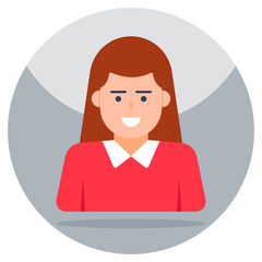 Flat Vector design of lady 