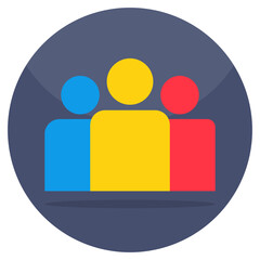Conceptual flat design icon of group 