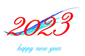 2023年カラフルな Happy New Year