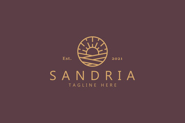 Best Premium Sunrise Symbol Illustration. Branding Natural Concept Vector Template Logo.