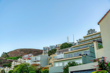 Multi-storey apartment buildings near the hill in San Francisco, California