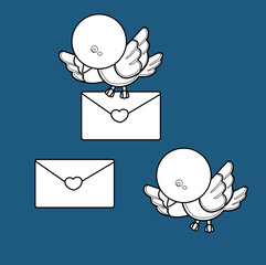 Love Birds Theme Digital Stamp