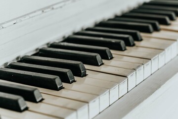 Naklejka premium old vintage piano