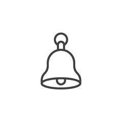 School bell line icon