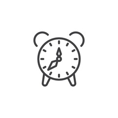 Alarm clock line icon