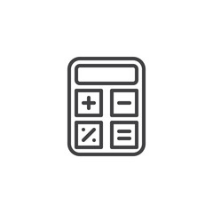 Calculator line icon