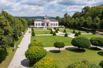 Foto op Plexiglas Beautiful abbey gardens at Stift Melk, Austria © Radim Glajc