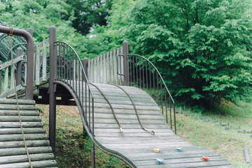 Fototapeta na wymiar 石川県七尾市の公園を散歩する風景 Scenery of a walk in a park in Nanao City, Ishikawa Prefecture