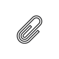 Paper clip line icon