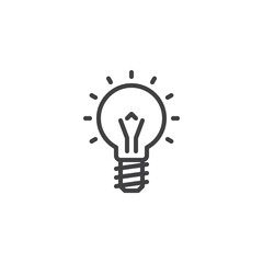 Fototapeta na wymiar Idea lamp line icon