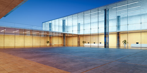 Modern glass wall commercial buildings exterior