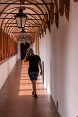 Wooden renaissance arcades in Schallaburg castle, Austria