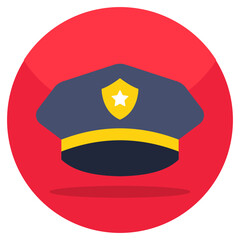 Trendy vector design of police cap