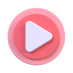 play button illustration with transparent background