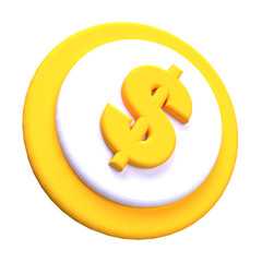 coin illustration with transparent background