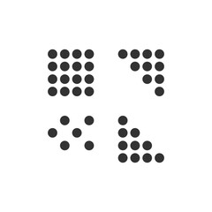 isolated black and white dots vector