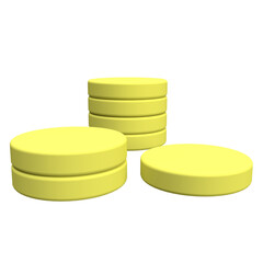 coin illustration with transparent background