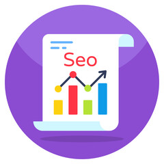 Colored design icon of seo analytics 