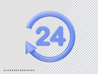 24 hour service icon