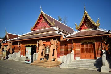 The secondary chapel of Wat Phra That Si Chom Thong Worawihan in Chom Thong District. Chiang Mai, THAILAND.