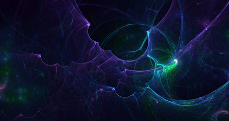 3D rendering abstract colorful fractal light background