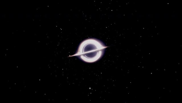 Wide-field view of the Black hole is surrounded by an accretion disk. View of Galactic Center and event horizon. 