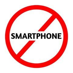No smart phone sign icon 