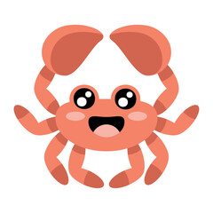 red crab sealife animal