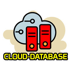 cloud computing concept with text